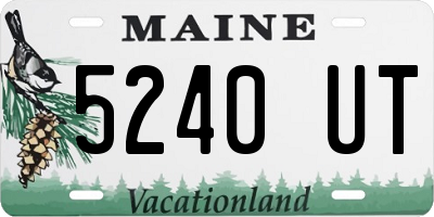 ME license plate 5240UT