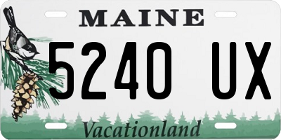 ME license plate 5240UX