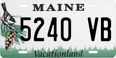 ME license plate 5240VB