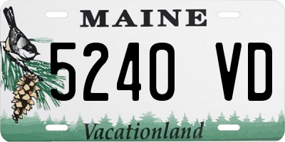 ME license plate 5240VD