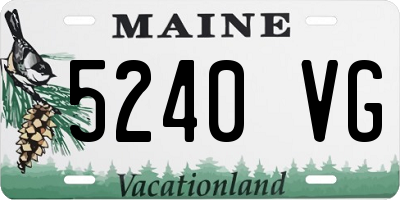 ME license plate 5240VG