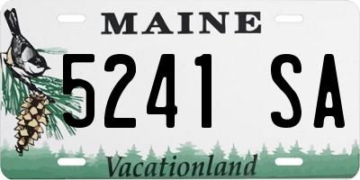 ME license plate 5241SA