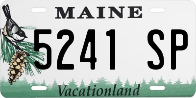 ME license plate 5241SP