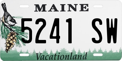ME license plate 5241SW