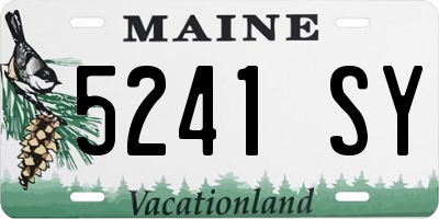 ME license plate 5241SY
