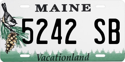 ME license plate 5242SB