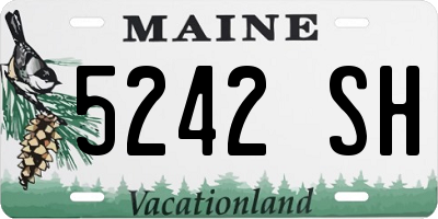 ME license plate 5242SH