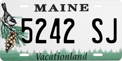 ME license plate 5242SJ