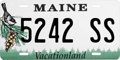 ME license plate 5242SS