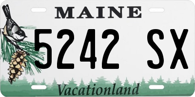 ME license plate 5242SX