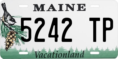 ME license plate 5242TP