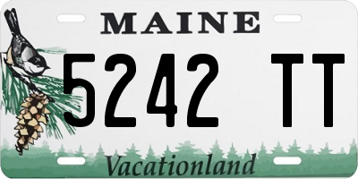 ME license plate 5242TT