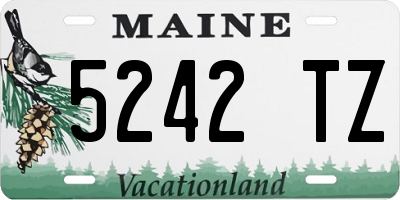 ME license plate 5242TZ