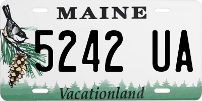 ME license plate 5242UA