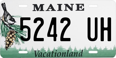 ME license plate 5242UH