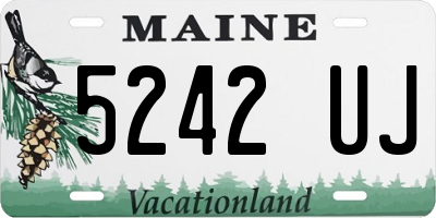 ME license plate 5242UJ