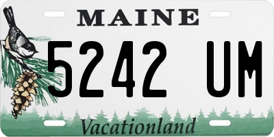 ME license plate 5242UM