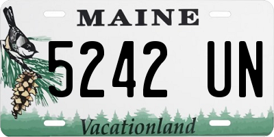 ME license plate 5242UN