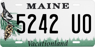 ME license plate 5242UO