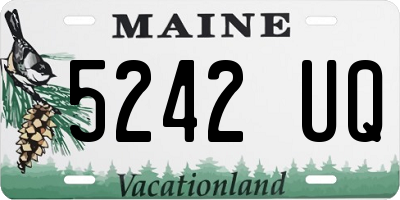 ME license plate 5242UQ