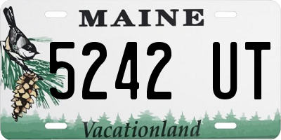 ME license plate 5242UT
