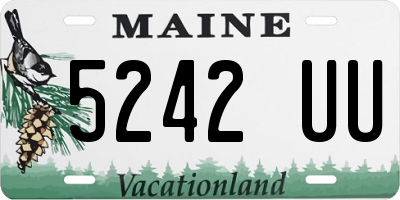 ME license plate 5242UU