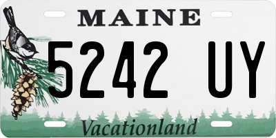 ME license plate 5242UY