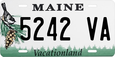 ME license plate 5242VA