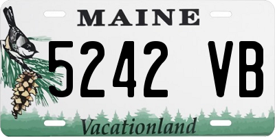 ME license plate 5242VB