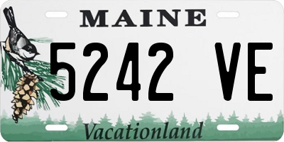 ME license plate 5242VE