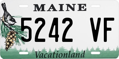 ME license plate 5242VF