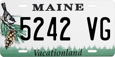 ME license plate 5242VG