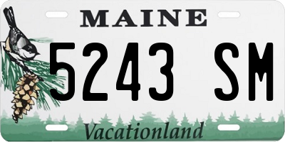 ME license plate 5243SM