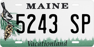 ME license plate 5243SP