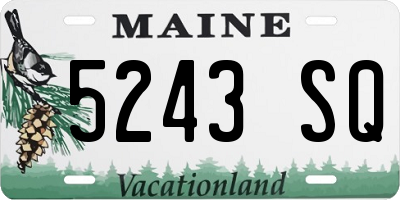 ME license plate 5243SQ