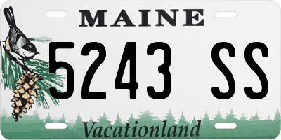 ME license plate 5243SS