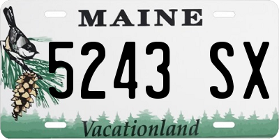 ME license plate 5243SX