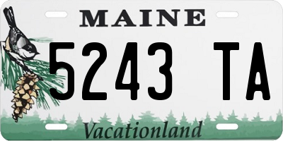 ME license plate 5243TA