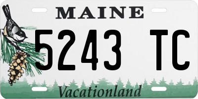 ME license plate 5243TC