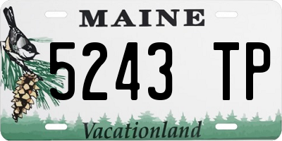 ME license plate 5243TP