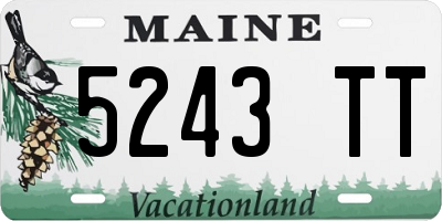 ME license plate 5243TT