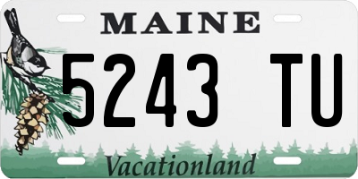 ME license plate 5243TU