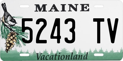 ME license plate 5243TV