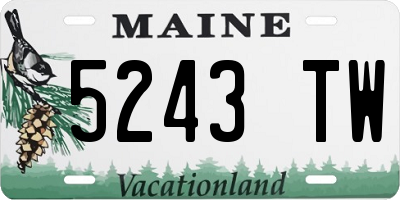 ME license plate 5243TW