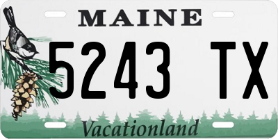 ME license plate 5243TX