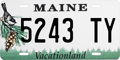 ME license plate 5243TY