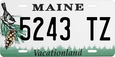 ME license plate 5243TZ