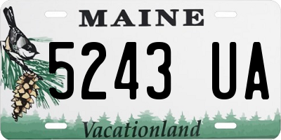 ME license plate 5243UA