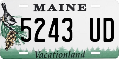 ME license plate 5243UD
