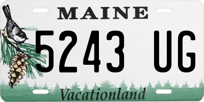 ME license plate 5243UG